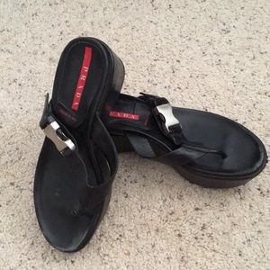 Beautiful PRADA vintage leather sandals